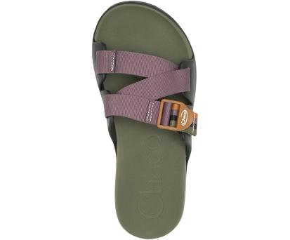 Slide Chaco Hombre Chillos Negras Verde Oliva España QYRT05746